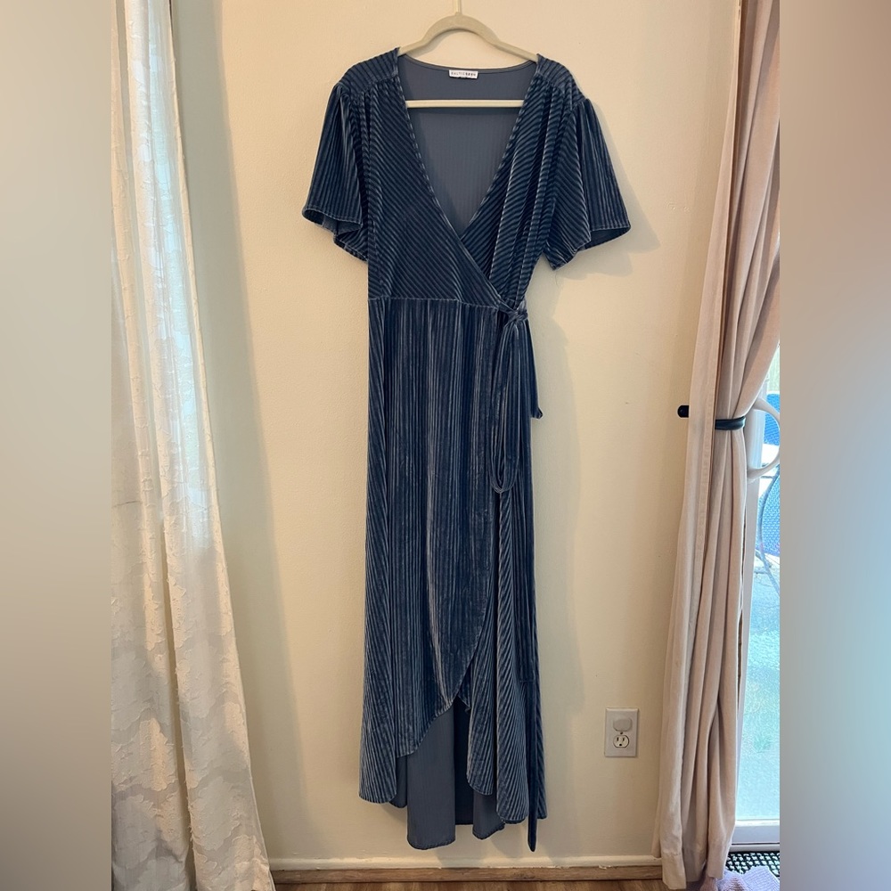 Baltic Born Andi dress- dusty blue, EUC
